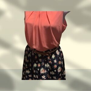 A. Byer Black and Pink Mini Skater dress